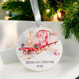 Baby's 1st First Christmas Personalised Keepsake Bauble Gift