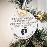 Baby Due Personalised Christmas Tree Decoration