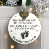 Baby Due Personalised Christmas Ornament