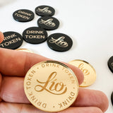 Engraved Business Logo Complimentary Drinks Tokens