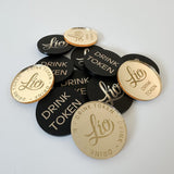 Luxury Business Logo Complimentary Drinks Tokens