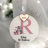 Baby Girl's, Boy's First Christmas Personalised Bauble