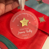 Teacher Personalised Christmas Tree decoration Gift