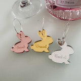 Personalised Easter Bunny Party Drinks Charms