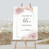 Personalised Luxury Christening Welcome Sign