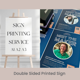 Double Sided Print Your Own Business Sign