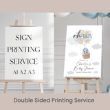 Double Sided Print Your Own Party Signs