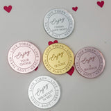 Luxury Engraved Valentine's Personalised Love Tokens Gift