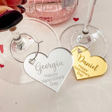 Valentine's Personalised Drinks Charms For Romantic Dinner