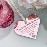 Two Wonderful Mums, Mother's Day Personalised Heart Gift