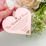 LGBTQ Two Wonderful Mums, Mother's Day Personalised Heart Gift