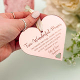 2 Wonderful Mums, Mother's Day Personalised Heart Gift