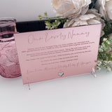 Our Lovely Nanny Personalised Luxury Engraved Mother's Day Card