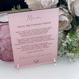 Mum, My Forever Friend Personalised Mother's Day Engraved Keepsake Gift