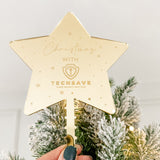 Luxury Business Christmas Tree Personalised Star Topper