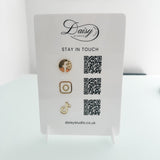 QR Social Media Sign With QR Codes