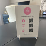 Connect With Us Social Media Business Sign