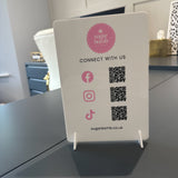 Social Media QR Code Business Sign