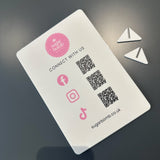 Luxury Acrylic QR Code Social Media Business Sign