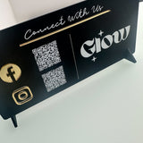 QR Code Connect With Us Business Sign