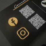 QR Code Let's Get Social, Social Media Business Sign