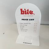 Freestanding Price List