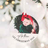 Baby's First Christmas Personalised Photo Bauble