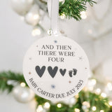 Baby Announcement Personalised Christmas Bauble