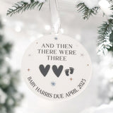 Baby Due Personalised Christmas Bauble