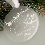 Luxury Christmas Gift Voucher Bauble With Any Text