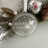 Merry Christmas Luxury Engraved Bauble