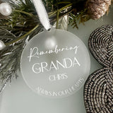 Personalised In Loving Memory Christmas Bauble