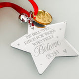 I Believe Personalised Ornament  Sleigh Bell, Polar Express Inspired Gift