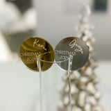 Personalised Luxury Christmas Party Glass Markers