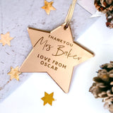 Mirror Acrylic Teacher Star Hanging Tag