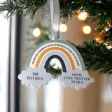 Personalised Teacher Christmas Tree Decoration