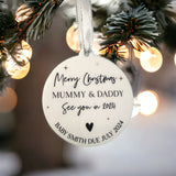 New Mummy & Daddy To Be Christmas Bauble