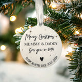 Baby Due Christmas Bauble
