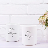 Personalised Wedding Gift - Mr & Mrs Mugs