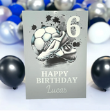 Boy's Personalised Football Birthday Party Welcome Sign