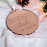 Engraved Corporate Christmas Baubles