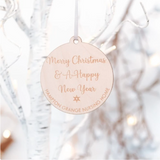 Business Personalised Christmas Baubles