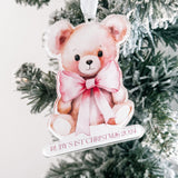 Baby's 1st Christmas Teddy Bear Personalised Ornament