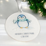 Penguin Children's Christmas Personalised Bauble