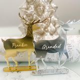 Luxury Engraved Reindeer Christmas Table Décor