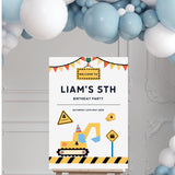 Personalised Boy's Birthday Party Sign A0