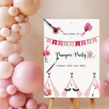 Girl's Pamper Birthday Party Personalised Welcome Sign