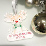 Children's Reindeer Personalised Christmas Bauble Keepsake Ornament