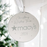 Engraved Customised Christmas Baubles, Business Logo, Corporate Package