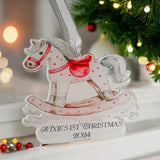 Baby's 1st Christmas Personalised Rocking Horse Bauble